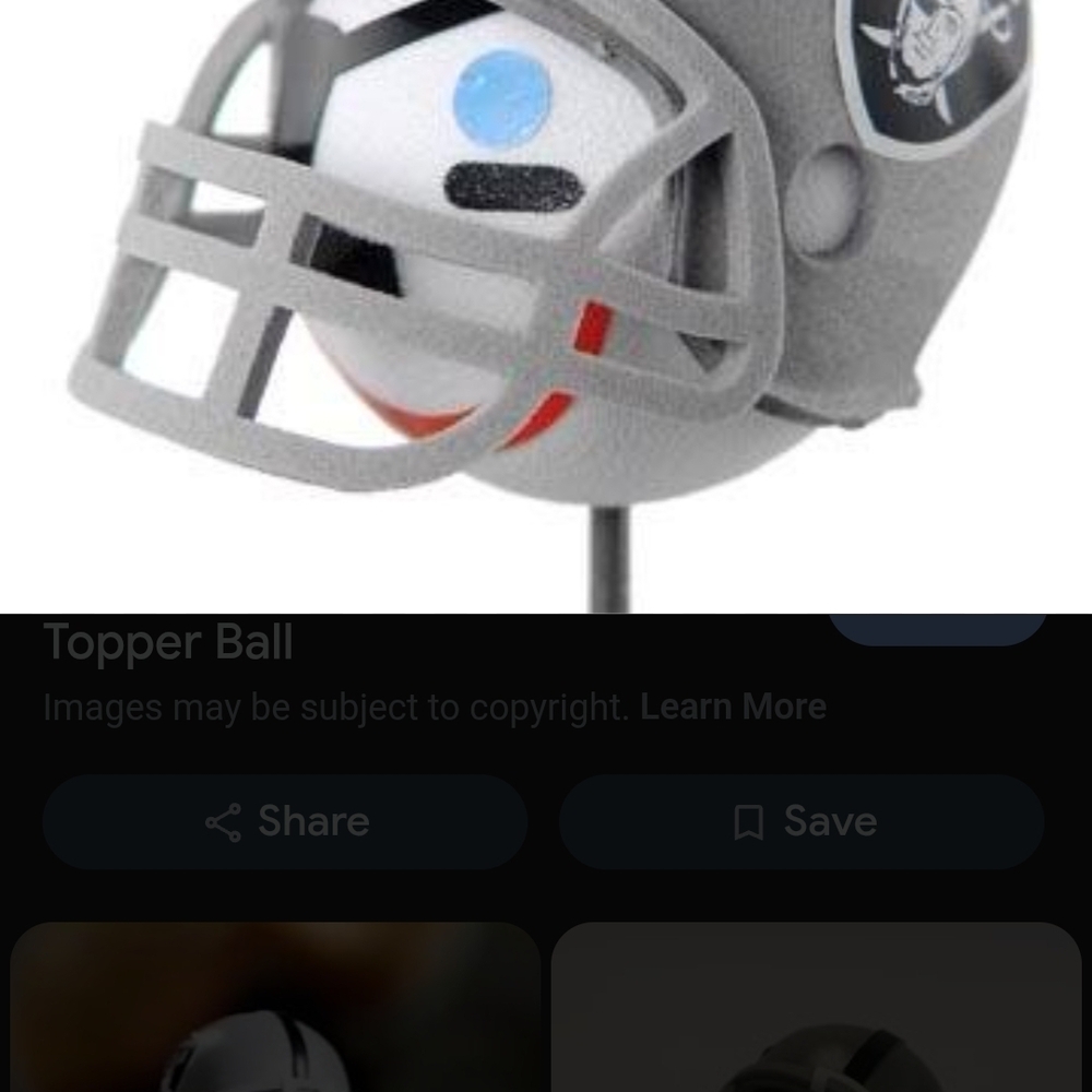 Gray Football Helmet Toy with Ball